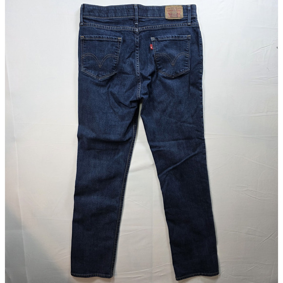 Levi's 525 Perfect Waist Straight Leg Women's Size 12 Blue Jeans Stretch Dark - Picture 3 of 10
